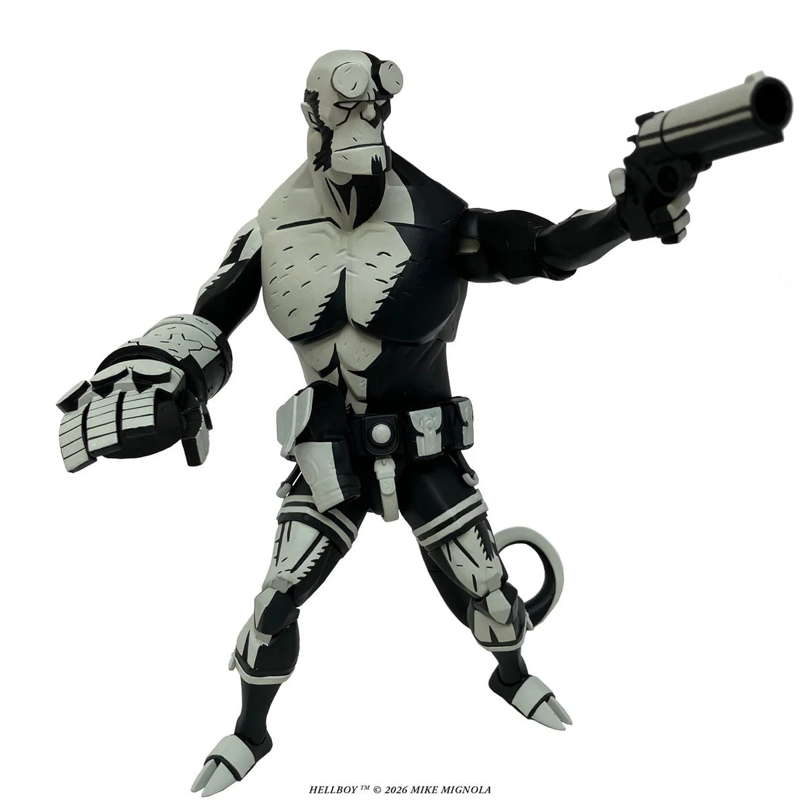 Hellboy Black and White 1:12 Scale Action Figure - Entertainment Earth Exclusive by Boss Fight Studio 7.5 Inches collectible