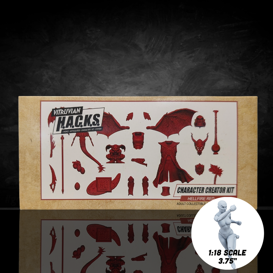 1:18 Scale Hellfire Red Demon Customizer Kit (Armor, Wings & Weapons Pack for 3.75" - 4" Figures)