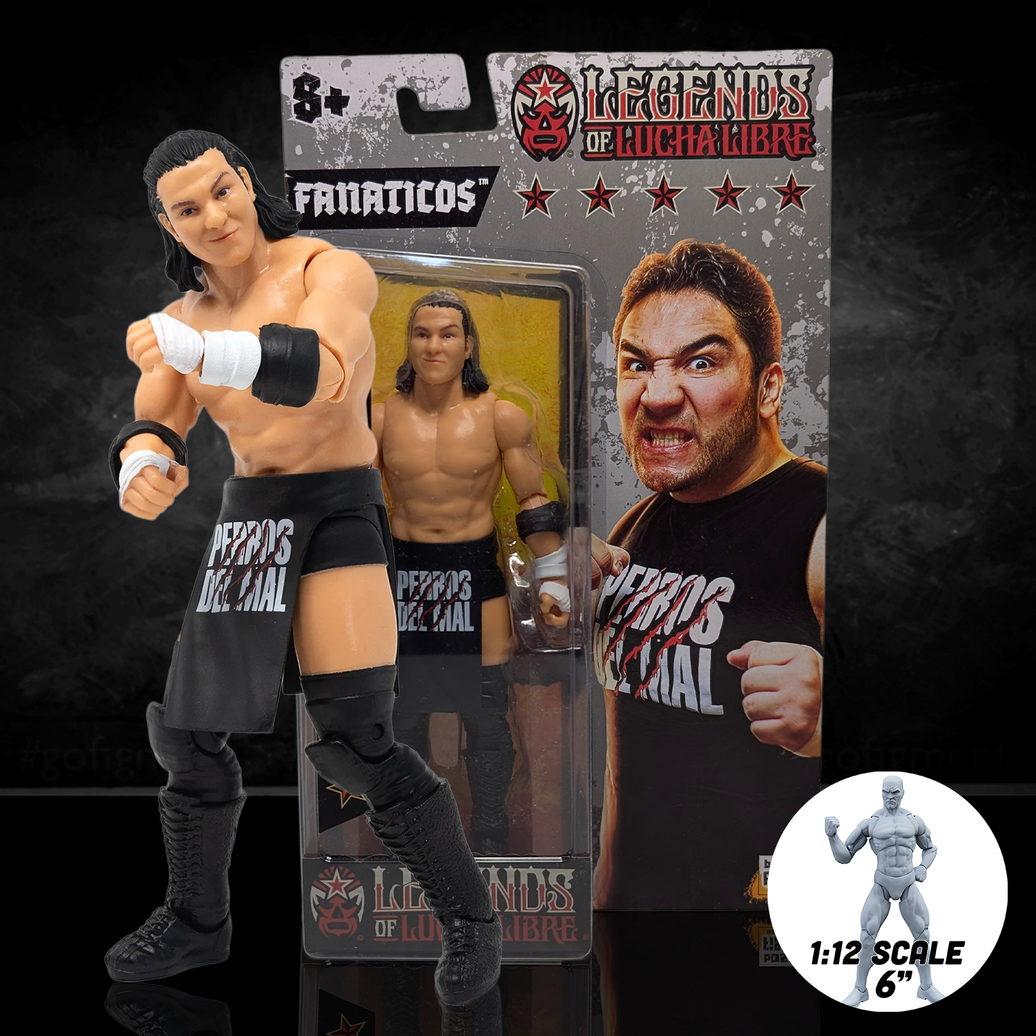 Hijo Del Perro Aguayo Legends of Lucha Libre Fanaticos 6" Action Figure – Perros del Mal Edition (1:12 Scale)