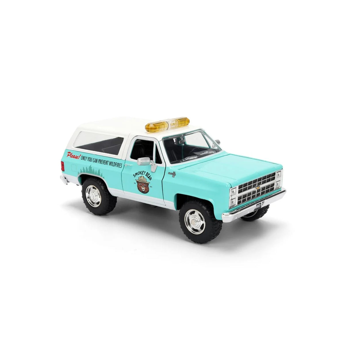 Smokey Bear 1980 Chevy Blazer 1:24 Scale Die-Cast Metal Vehicle with Figure by Jada Toys