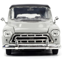 Front view of Go Figment's 1957 Chevy Suburban die-cast vehicle from Universal Frankenstein collection