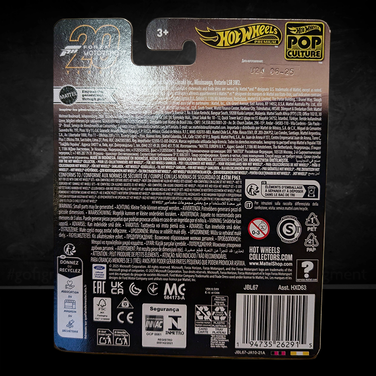 Forza Motorsport 2016 Ford GT Race Hot Wheels diecast car by Mattel in collector-quality Pop Culture packaging