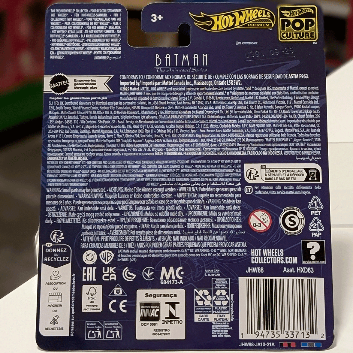 Hot Wheels Animated Series Batmobile - Pop Culture 2026 Premium Die-Cast Vehicle