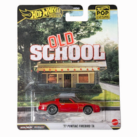 77 Pontiac Firebird T/A 1:64 Hot Wheels Pop Culture Mini-Vehicle by Mattel in red blister packaging
