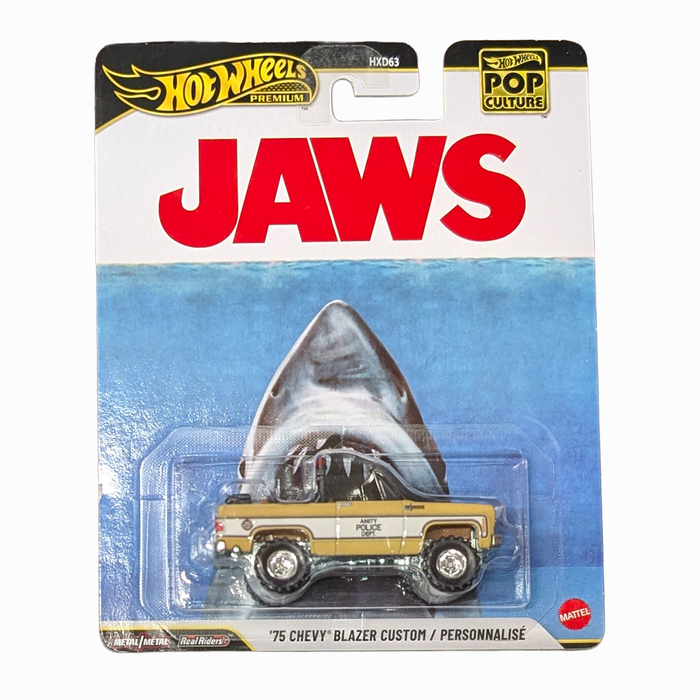 75 Chevrolet Blazer JAWS Custom Suv 1:64 Hot Wheels Pop Culture Mini-Vehicle, Mattel