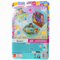 Back packaging of Scooby-Doo 9.84" Mattel Mini-Figure Playset Polly Pocket Compact with playset artwork