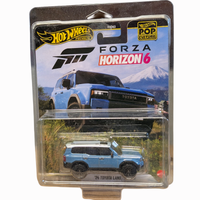 24 Toyota Land Cruiser FORZA 1:64 Hot Wheels Pop Culture Mini-Vehicle Mattel blue die-cast vehicle in package
