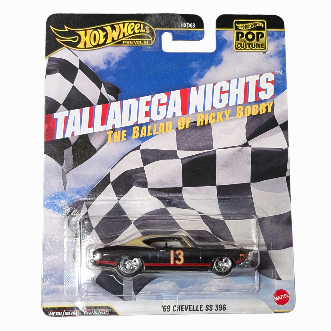 Mattel 69 Chevelle SS 396 1:64 Hot Wheels Pop Culture Mini-Vehicle in Talladega Nights packaging