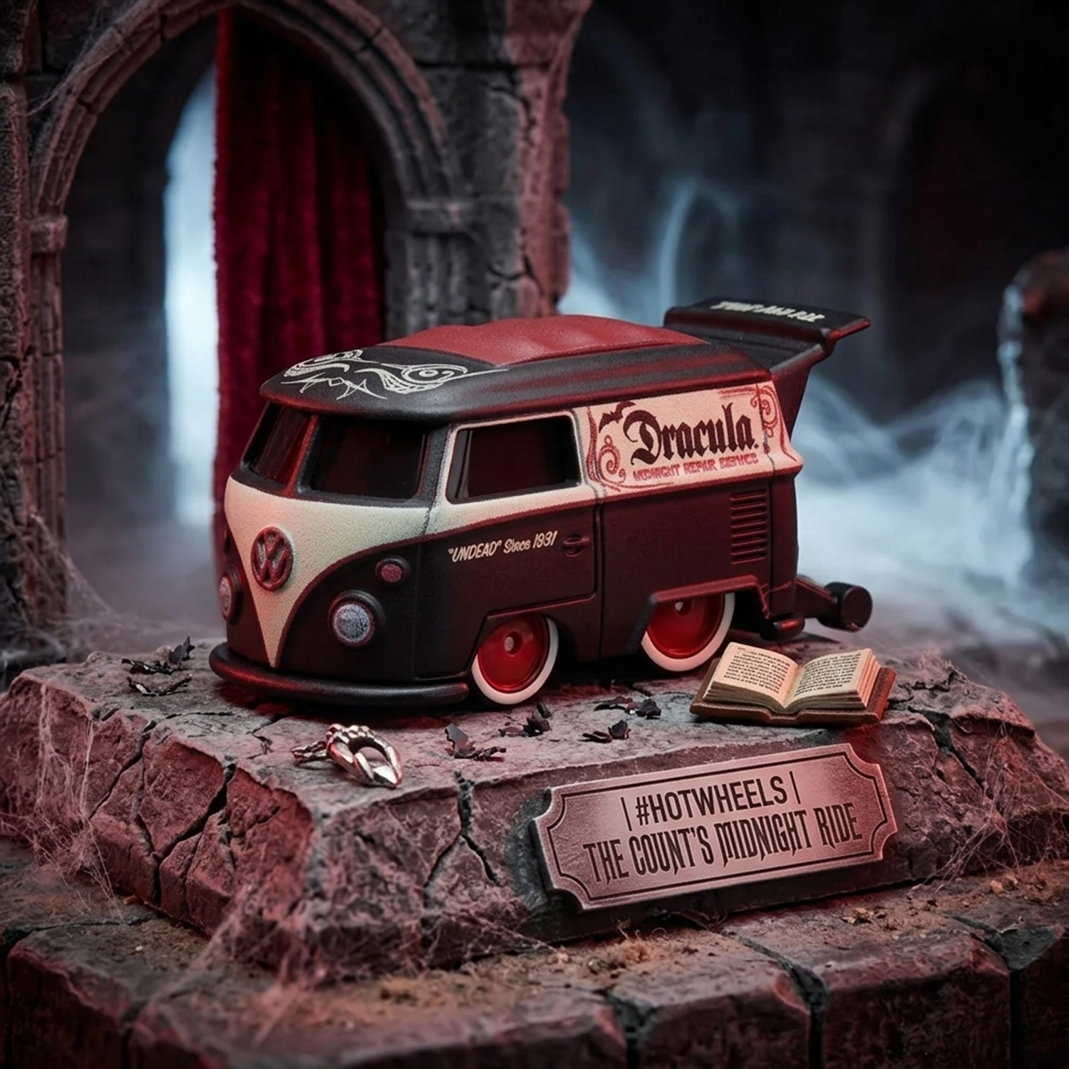 Dracula Kool Kombi 1:64 Scale Hot Wheels Premium Pop Culture Diecast Car