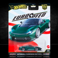 Mattel Hot Wheels Premium green Automobili Pininfarina Battista die-cast model car in Euro Speed packaging