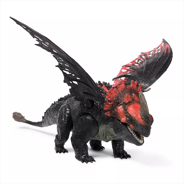 How to Train Your Dragon Titan Red Death action figure with movable wings and detailed design for collectors