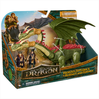 How to Train Your Dragon Hideous Zippleback dragon with Ruffnut and Tuffnut action figures in packaging
