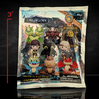 How to Train Your Dragon 3d Barf and Belch Hard PVC Foam Bag Clip NEW - Open