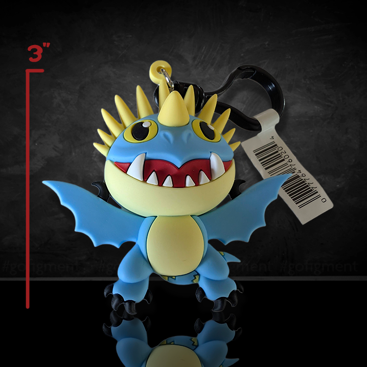 3-inch How to Train Your Dragon Stormfly Deadly Nadder PVC and foam bag clip keychain with detailed design