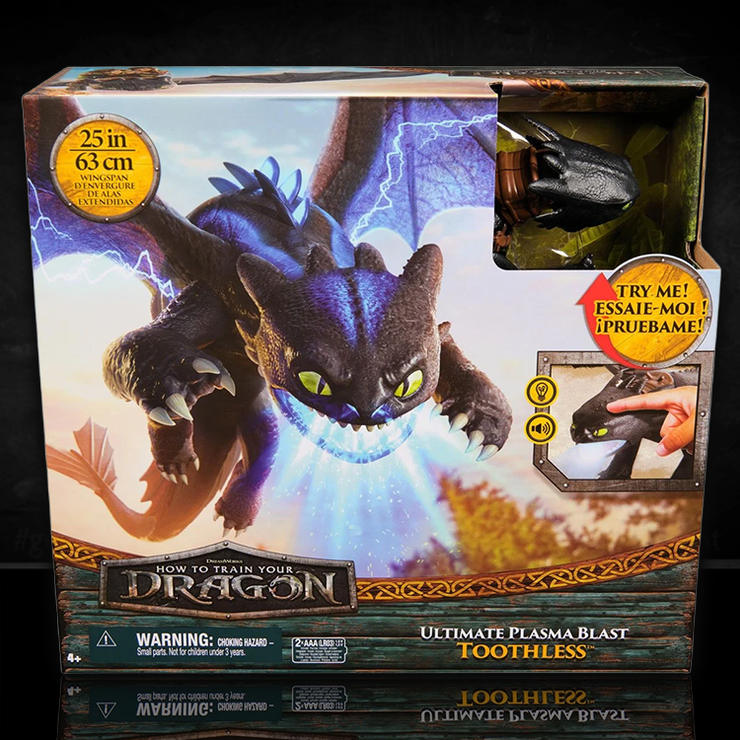 Image of How to Train Your Dragon Toothless Ultimate Plasma Blast Light-Up Action Figure