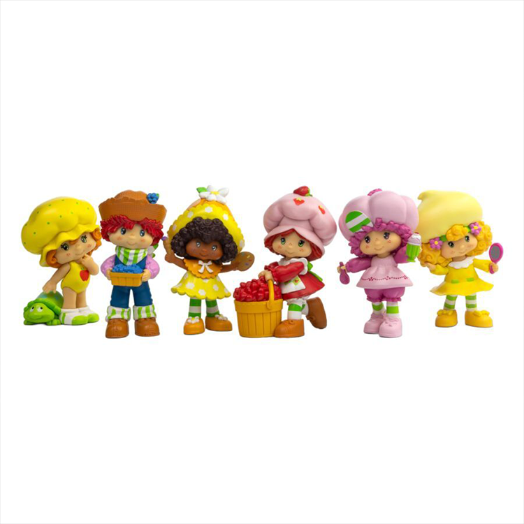 Loyal Subjects Strawberry Shortcake Cheebee collectible figures featuring Lemon Meringue and friends in colorful outfits
