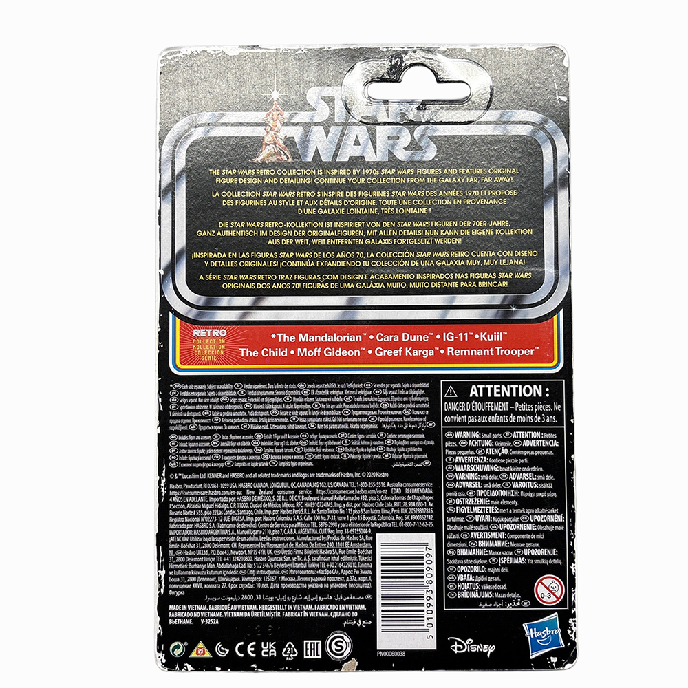 IG-11 Star Wars Retro Collection Action Figure in case MANDO Kenner packaged collectible back view