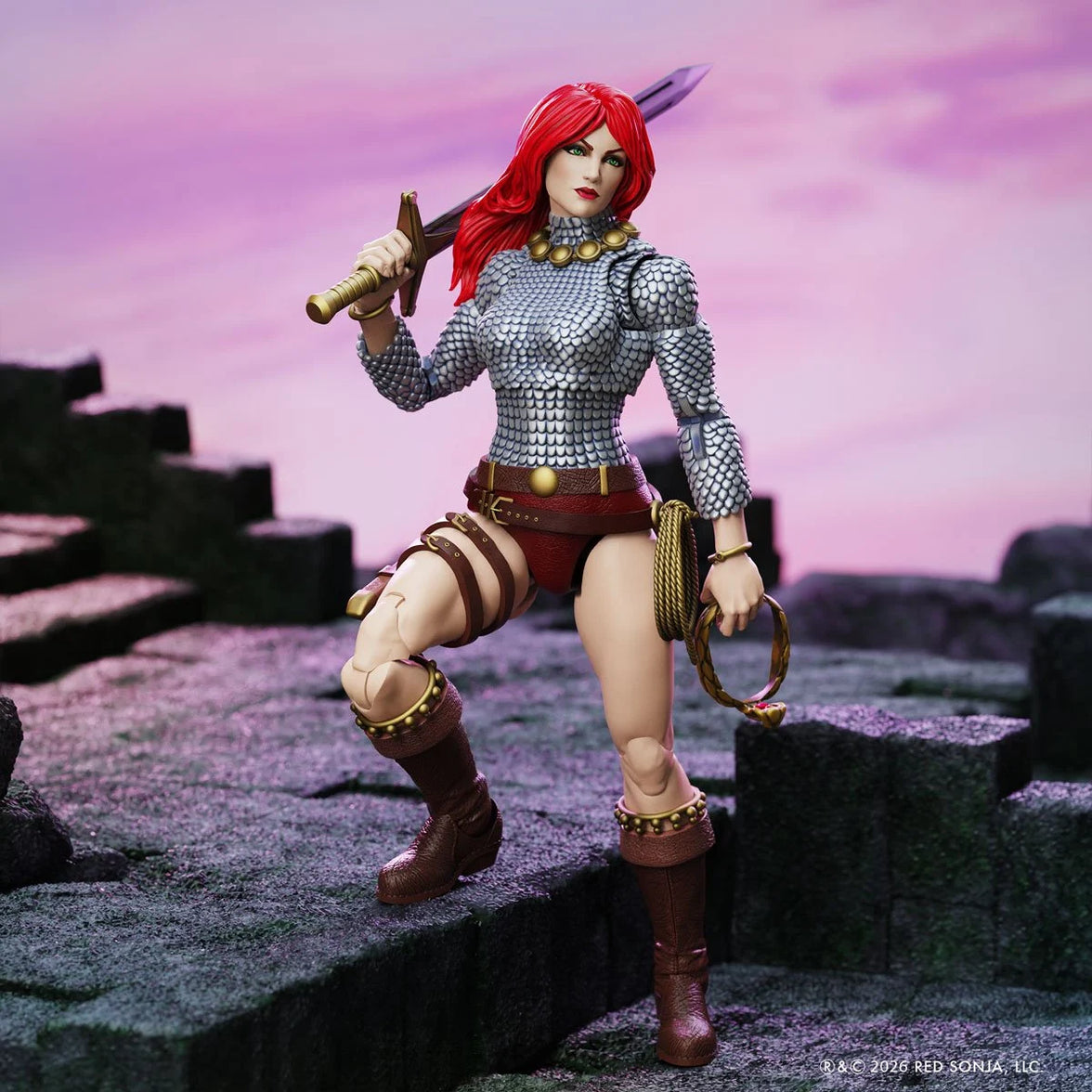 Immortal Red Sonja 6" Boss Fight Studio Action Figure Epic HACKS red-haired warrior holding a sword