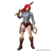 Immortal Red Sonja 6" Boss Fight Studio Action Figure Epic HACKS with red hair chainmail armor sword and whip