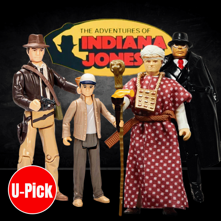 Hasbro Indiana Jones 3.75 inch Kenner style action figures featuring iconic characters from classic adventures