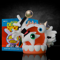 Glitch Digital Circus Animiniz figure featuring a whimsical irregular face with multiple eyes and star-shaped accents