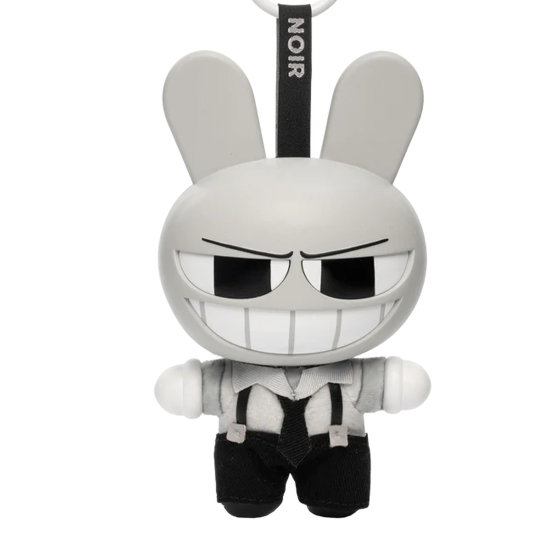 Noir Jax 5.5" Glitch Productions Keychain Pendant Confirmed Choice white bunny character pendant