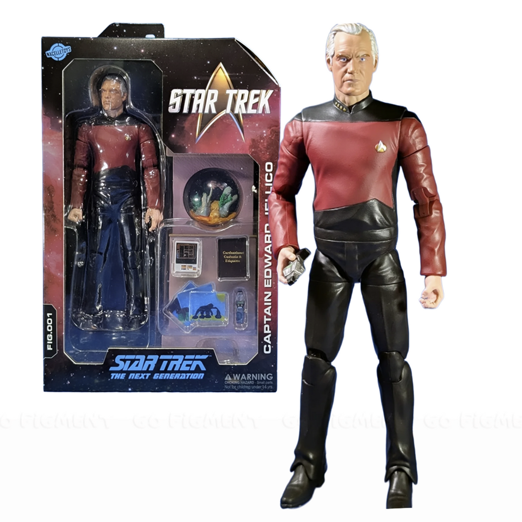 Captain Jellico 7" Star Trek: TNG Nacelle Premium Action Figure Collectible with packaging and accessories by Nacelle