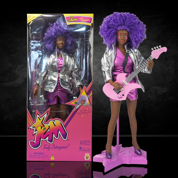 Jem and the Holograms "Aja" 12-Inch Fashion Doll Loyal Subjects 2025 new in box collectible toy with purple hair and guitar