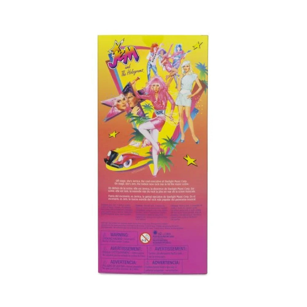 Jem and the Holograms packaging artwork by Loyal Subjects featuring colorful characters and vibrant design