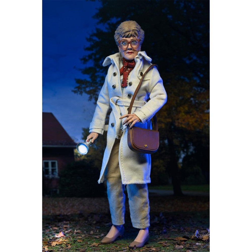 Jessica Fletcher Murder She Wrote 8-Inch Clothed Neca Action Figure holding flashlight outdoors at night