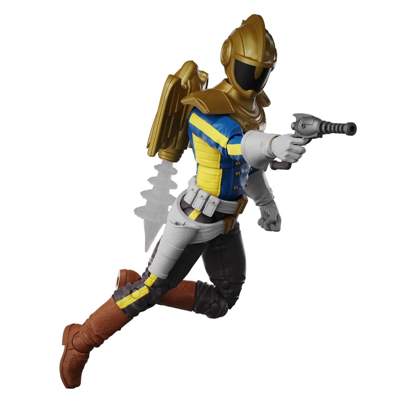Jett Steelblade 4" Boss Fight Studio Action Figure Hero HACKS Articulated in blue and gold armor with blaster