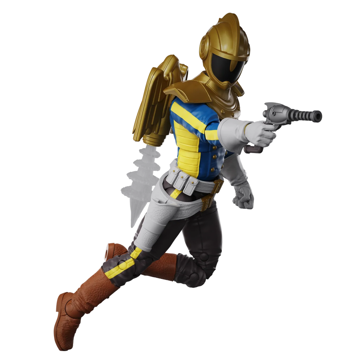 Jett Steelblade 4" Boss Fight Studio Action Figure Hero HACKS Articulated in blue and gold armor with blaster
