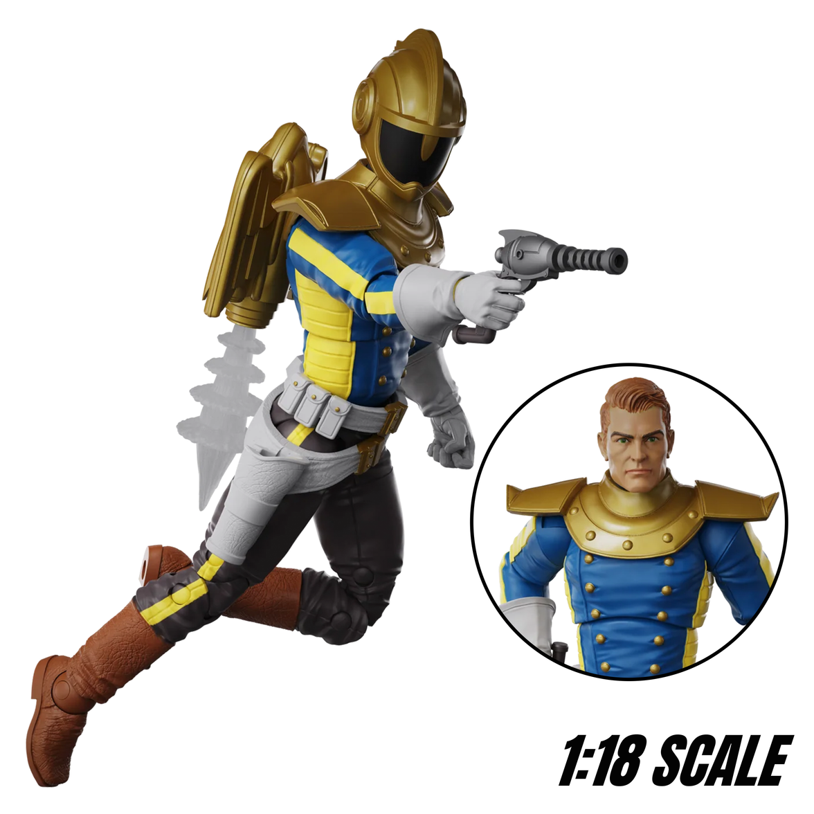 Jett Steelblade 4" Boss Fight Studio Action Figure Hero HACKS Articulated with blaster and armor