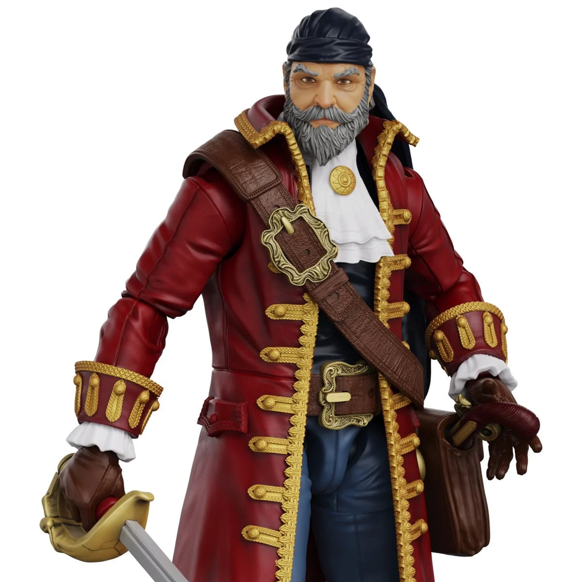 John Bradford 4" Boss Fight Studio Action Figure Hero HACKS Articulated in red pirate coat with sword