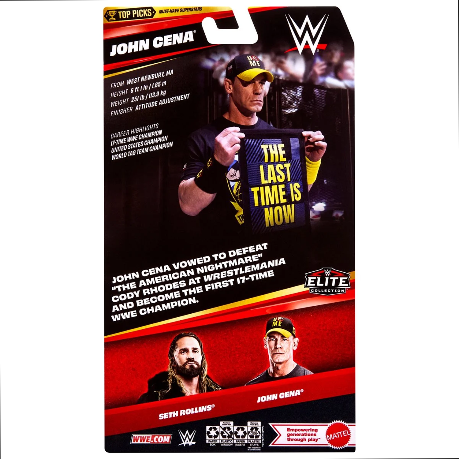 John Cena WWE Elite Collection Action Figure - Top Picks 2026 Wave 3