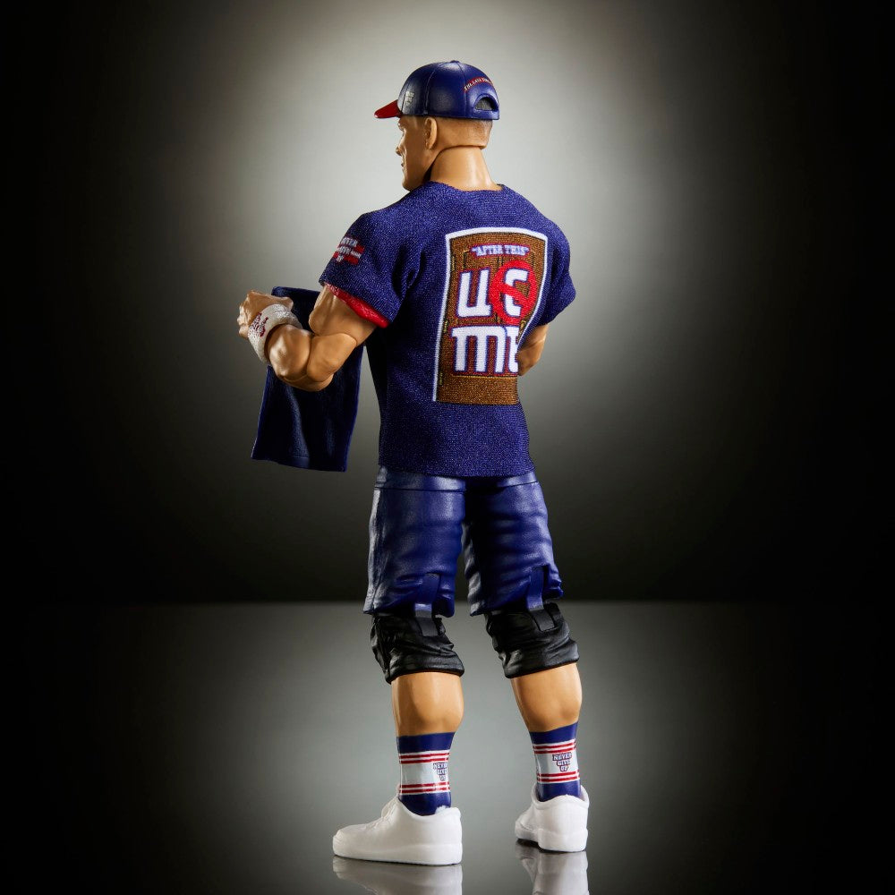 John Cena 6-Inch Mattel Action Figure WWE Elite Greatest Hits shown from behind