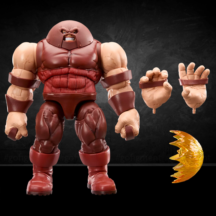 Marvel Legends Gamerverse Juggernaut action figure with alternate hands and power effect accessory by Hasbro