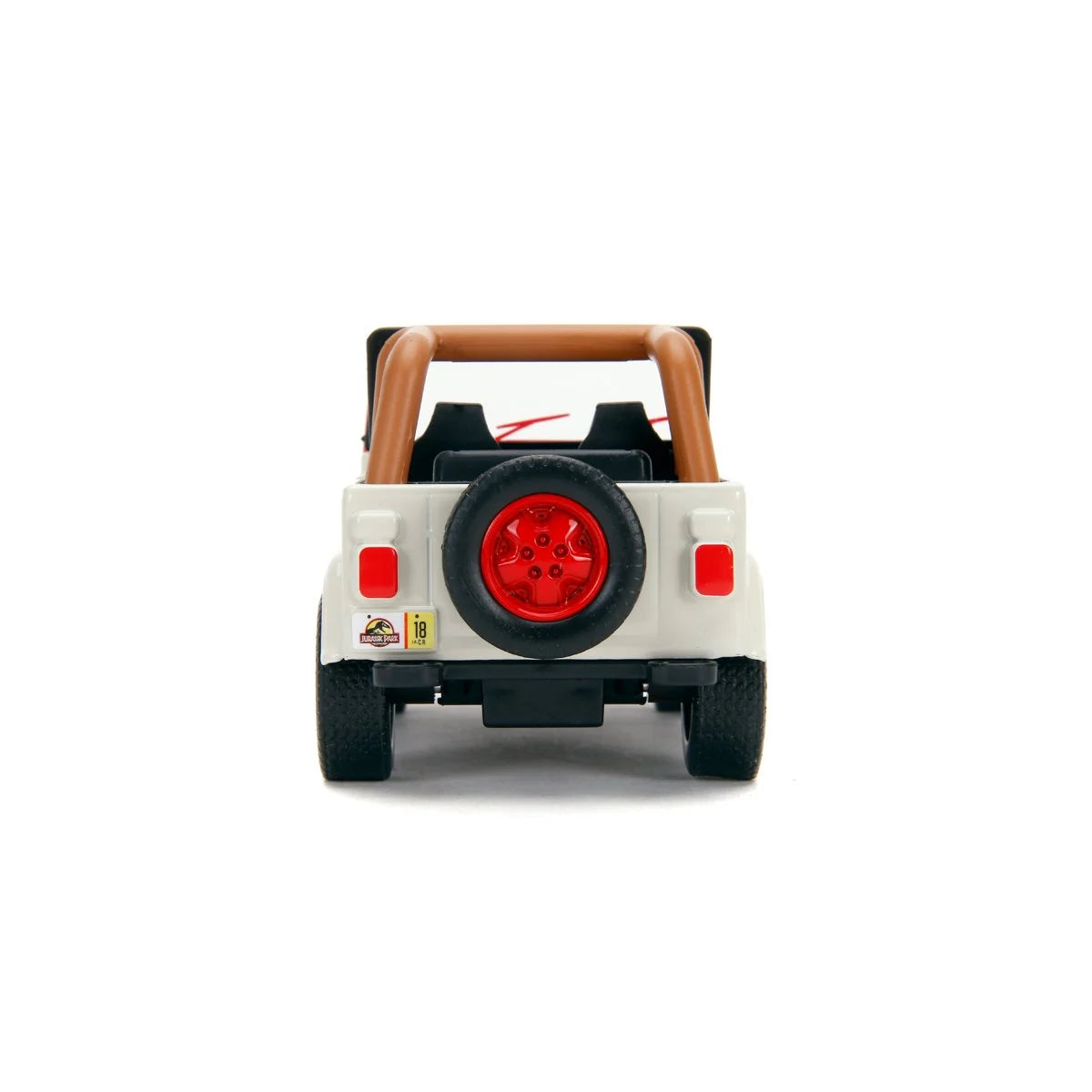 Jeep Wrangler 5.5 in. Jada Toys Vehicles 1992 Jurassic World 1:32 rear view
