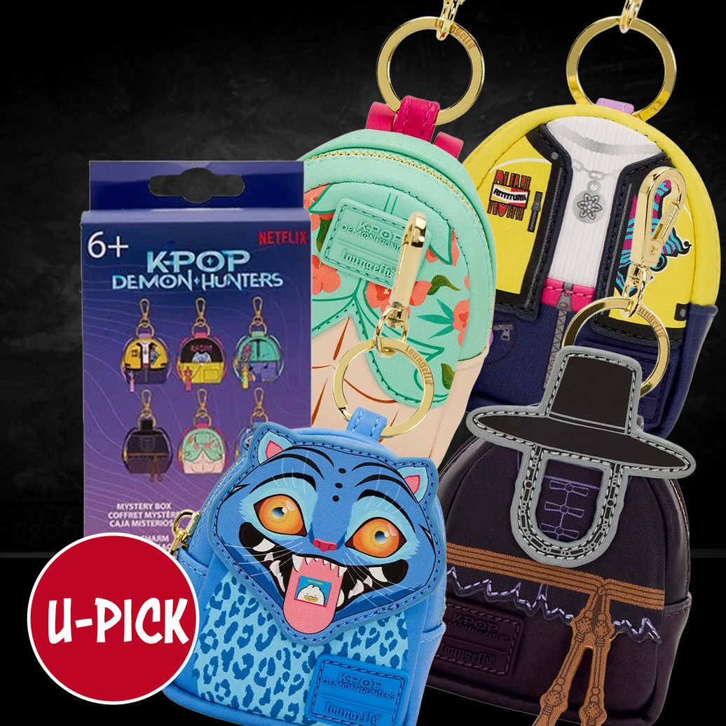 Mini-Loungefly KPop Demon Hunters Mini-Backpack Bag Charm U-Pick