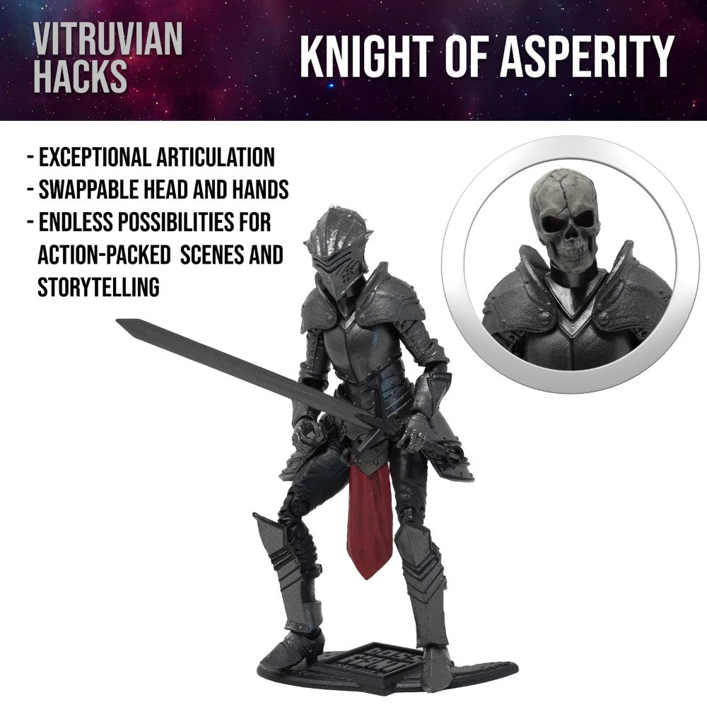 Female Knight of Asperity Agent of Chaos -Vitruvian H.A.C.K.S. 1:18 Scale Action Figure by Boss Fight Studio Llc with sword and armor
