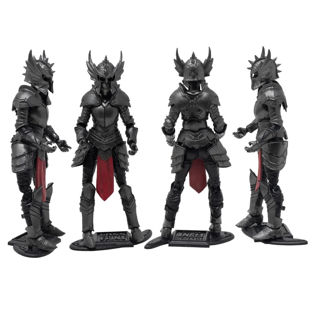 Knight of Asperity 10th Anniversary Male Figure -Vitruvian H.A.C.K.S. 1:18 Scale Action Figure by Boss Fight Studio Llc with detailed armor and display stand.