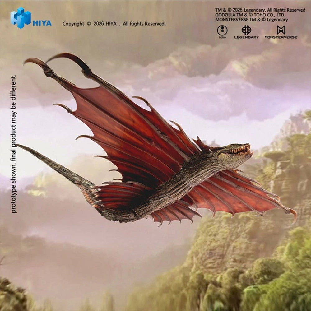 Hiya Toys Godzilla vs. Kong Warbat Exquisite Basic Series Action Figure by Exquisite with detailed wings and textured body