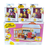 The Simpsons Krusty Burger Playset Krusty-Bob-Bart Action Figures 2.5" Scale, Jakks Pacific