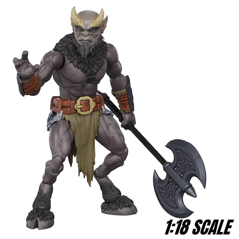 Minos Auroxos 4 Boss Fight Studio Action Figure Hero HACKS Articulated figure with double headed axe