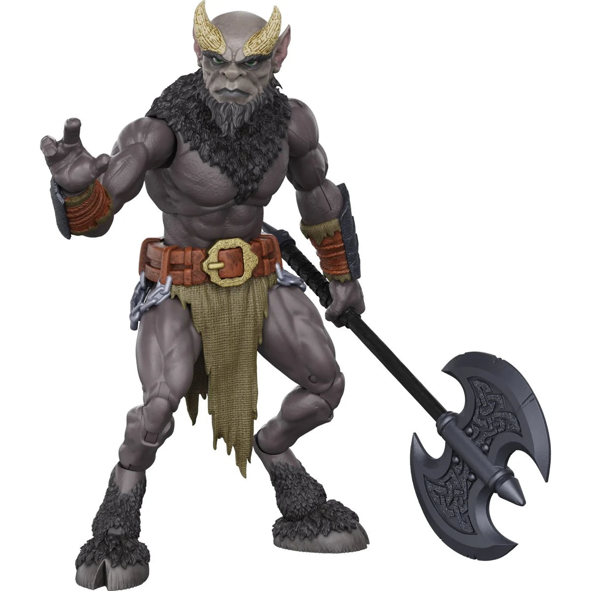 Minos Auroxos 4" Boss Fight Studio Action Figure Hero HACKS Articulated gray horned warrior with double headed axe