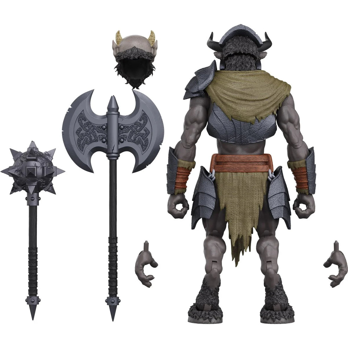 Minos Auroxos 4" Boss Fight Studio Action Figure Hero HACKS Articulated with weapons and alternate hands