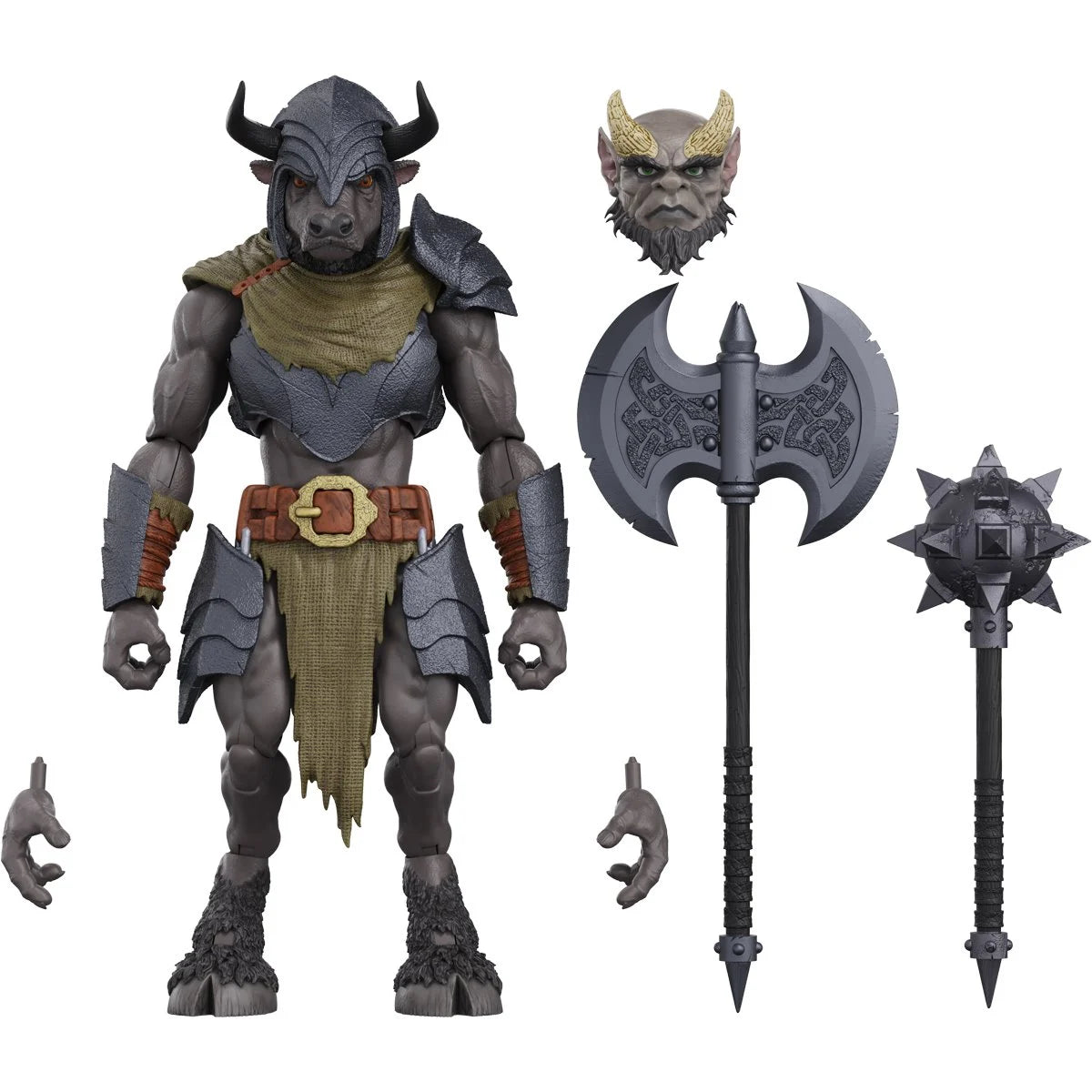 Minos Auroxos 4" Boss Fight Studio Action Figure Hero HACKS Articulated with weapons and alternate head