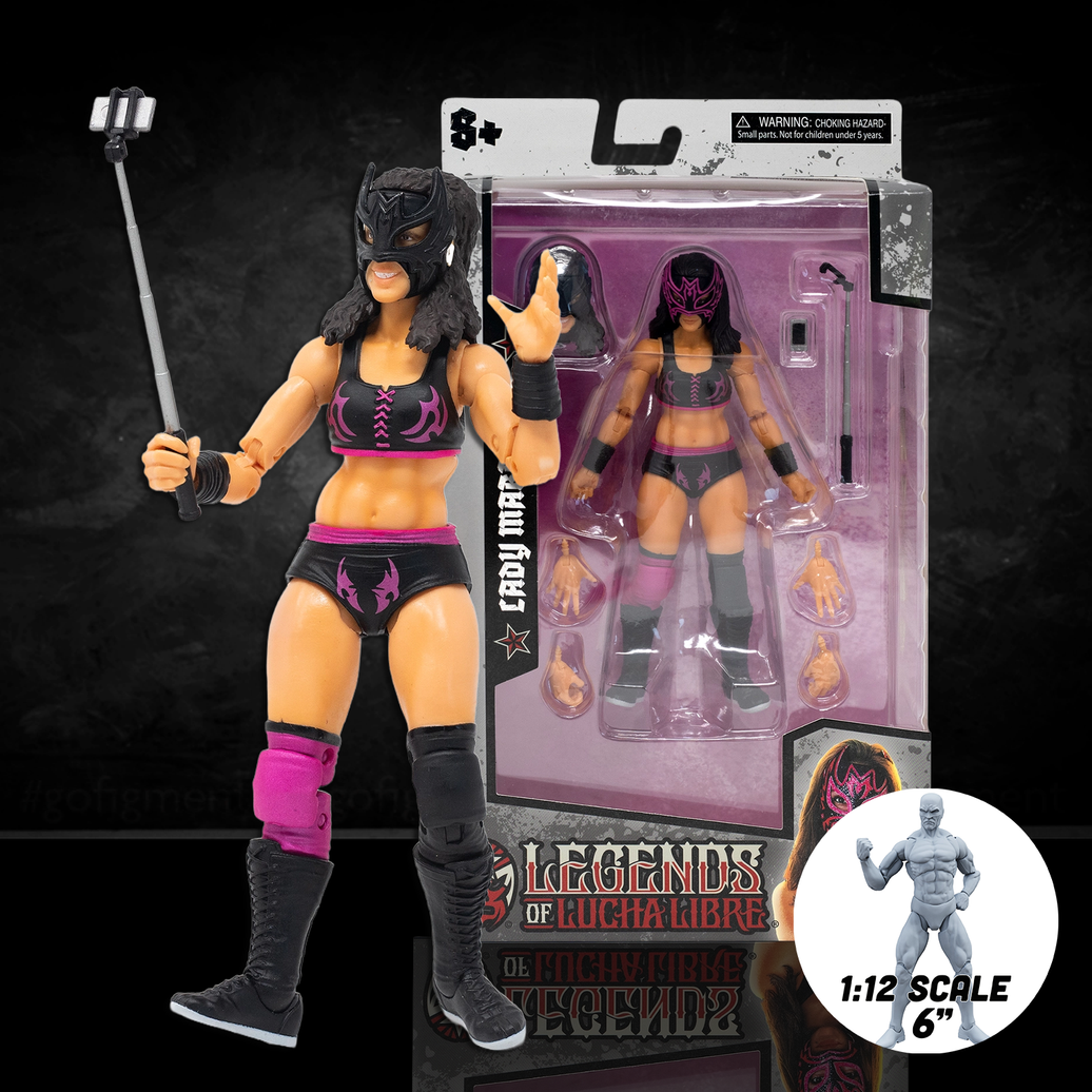 Lady Maravilla Legends of Lucha Libre Premium 6" Action Figure (1:12 Scale) – Wave 2 Collector Edition