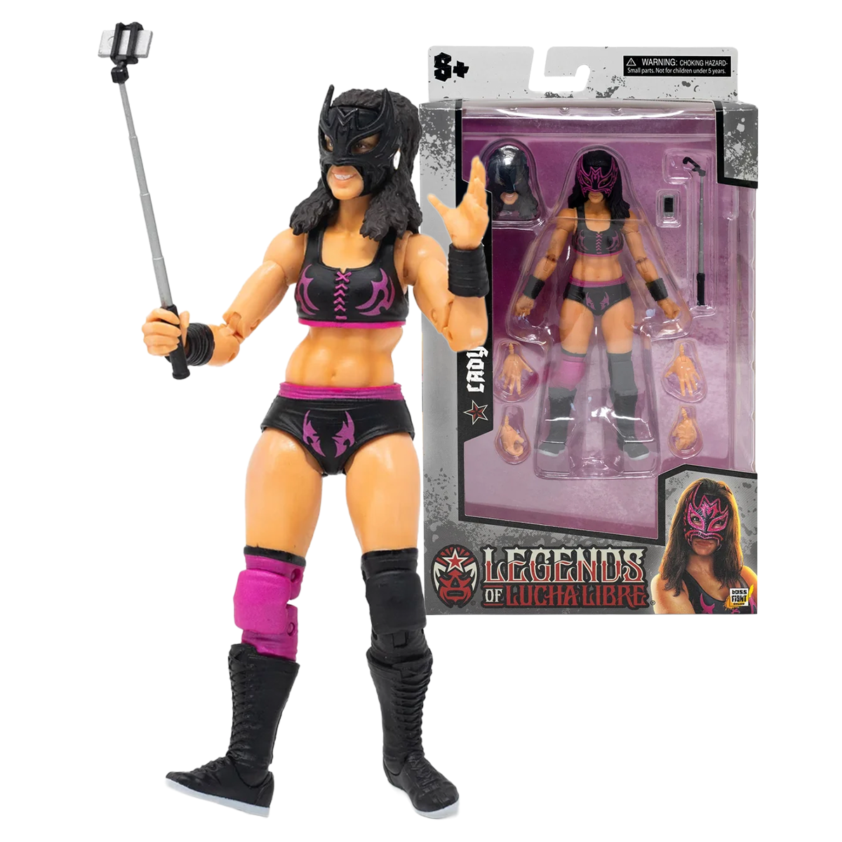 Lucha Libre Mixed Tag Team BUNDLE 4 Figures Sold as Set Maravilla, Taya, Konnan and Laredo Kid
