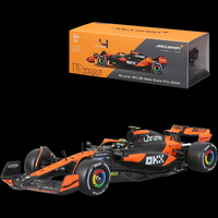Bburago 1:43 scale McLaren MCL38 Miami Grand Prix 2024 Formula 1 diecast car with orange and black design